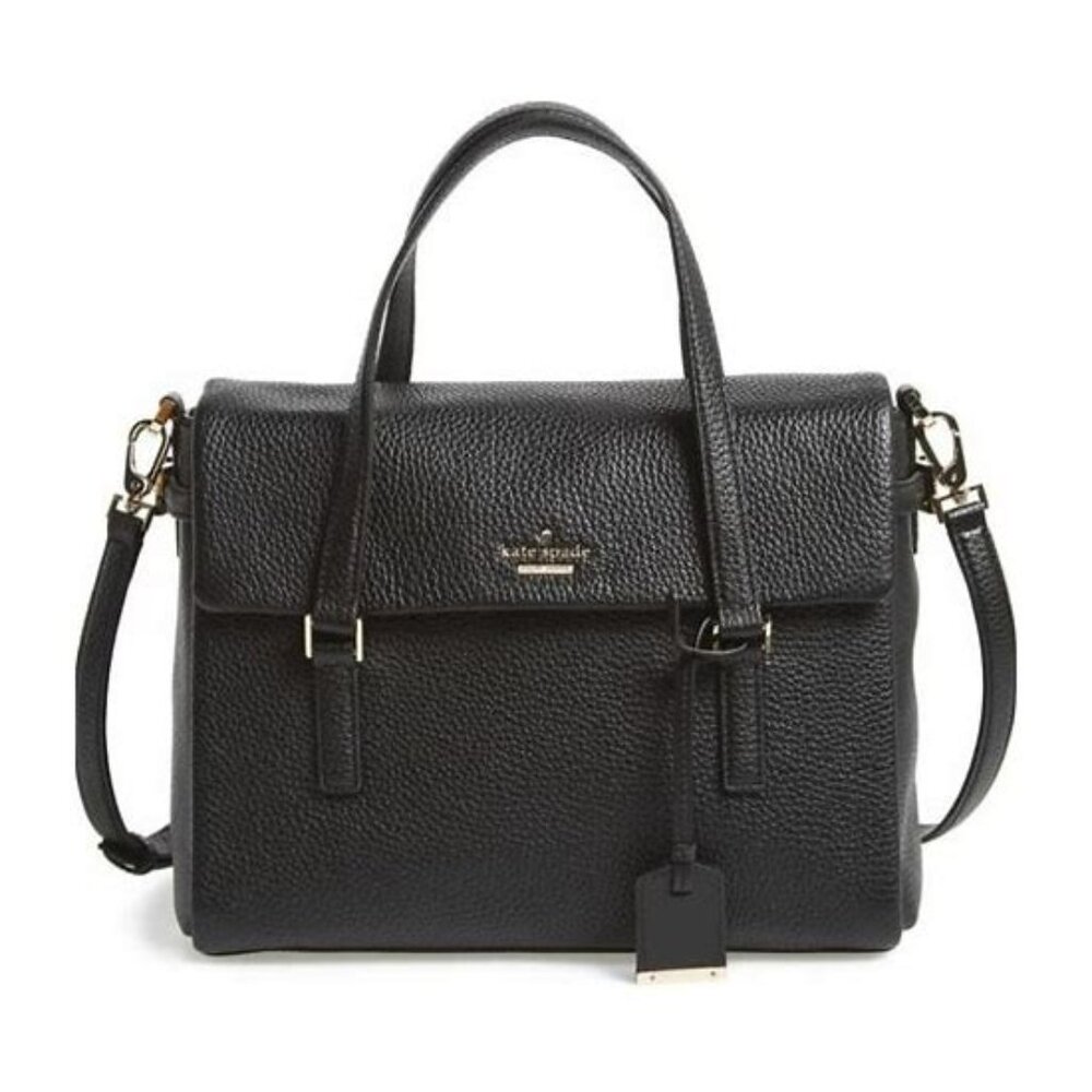 Euc Kate Spade NY Holden Street Black Leather 2/Way Shoulder Bag Purse